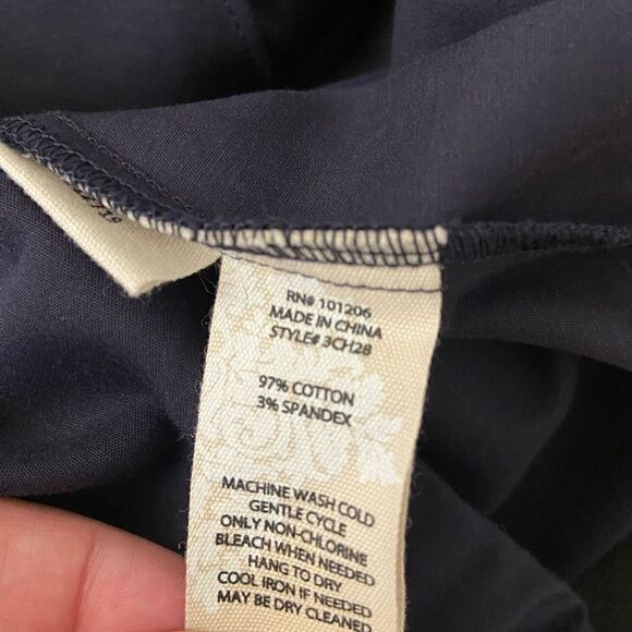 Soft Surroundings Navy Blue High Rise Ponte Pants Trousers Size 4P - Picture 4 of 5